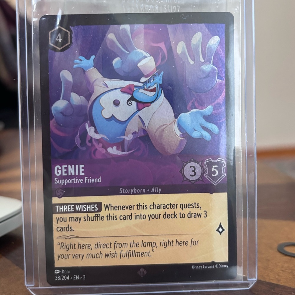 Disney Lorcana TCG Genie 38/204 Foil Super Rare Card NM Never Played